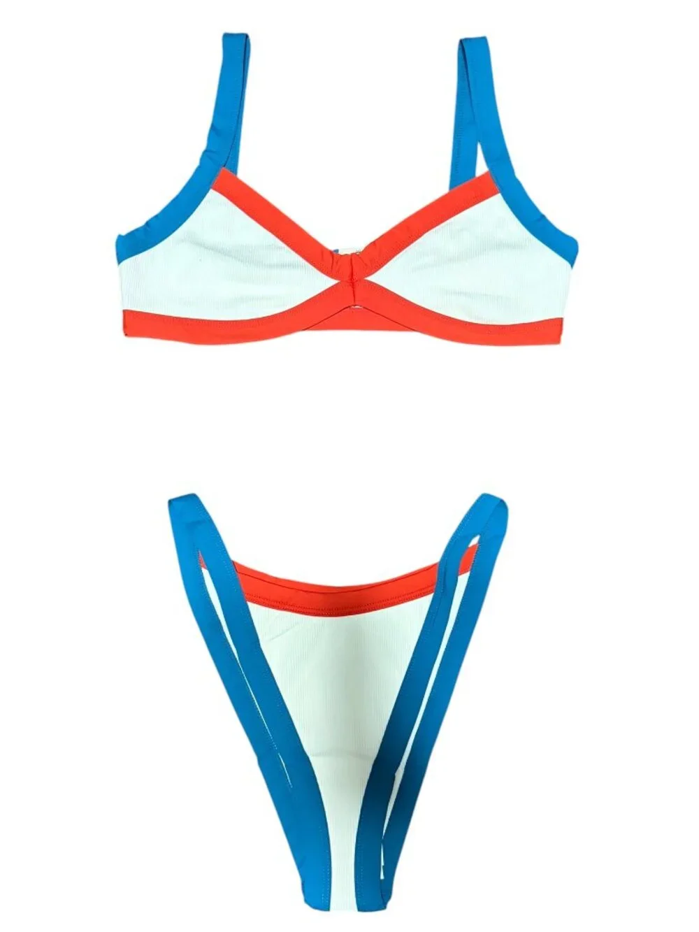 L*Space NWT Medium Bikini Set Taylor Top Mackenzie Bottom Colorblock Swim